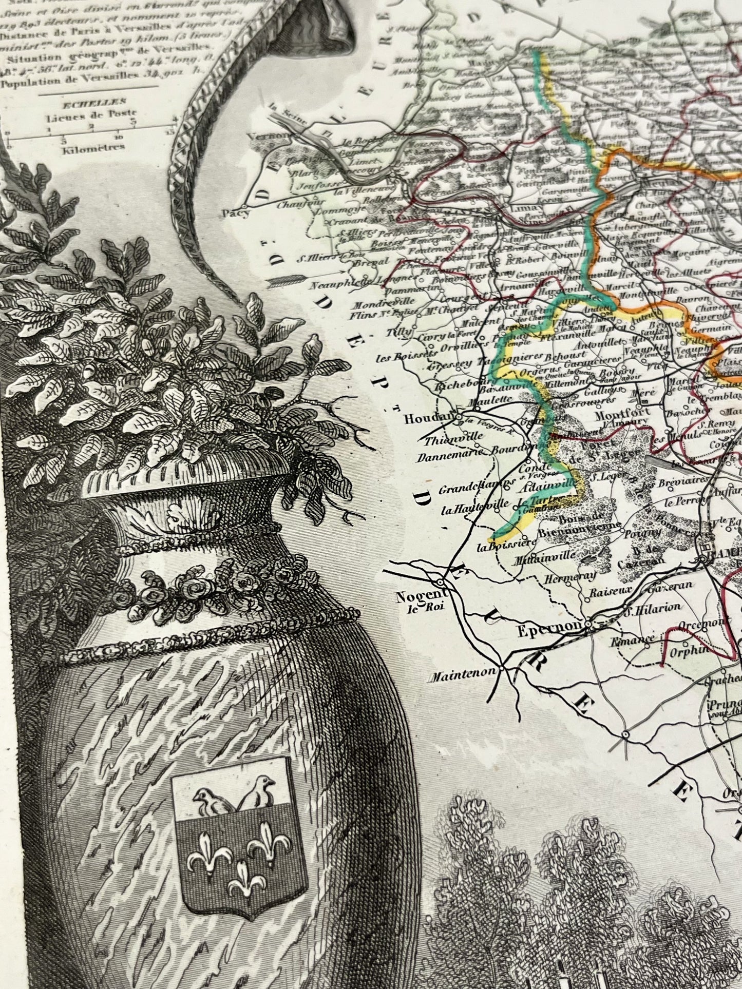 Carte ancienne vintage Seine-et-Oise