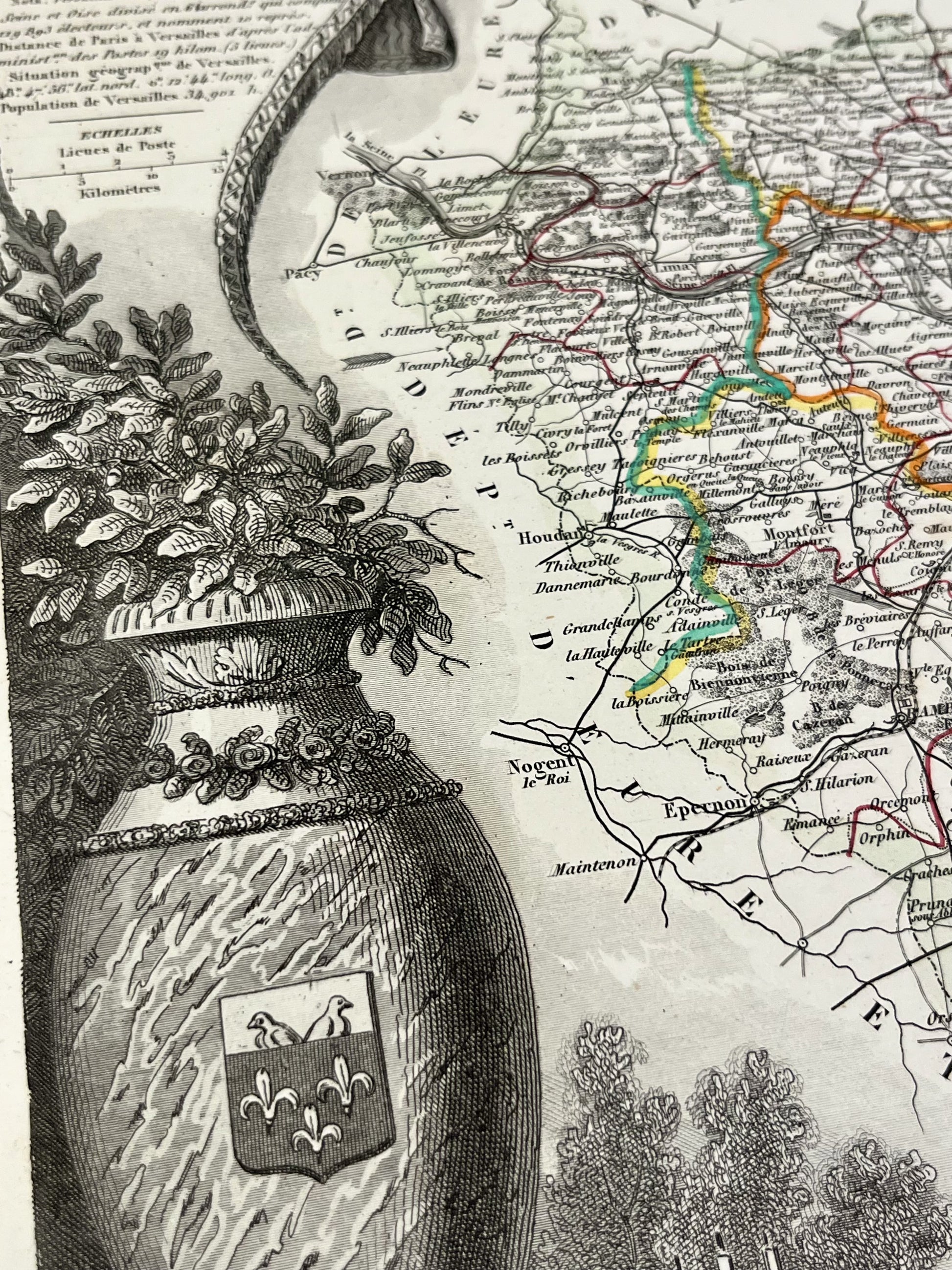 Carte ancienne vintage Seine-et-Oise