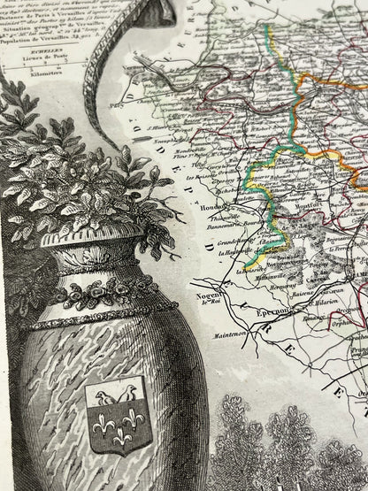 Carte ancienne vintage Seine-et-Oise