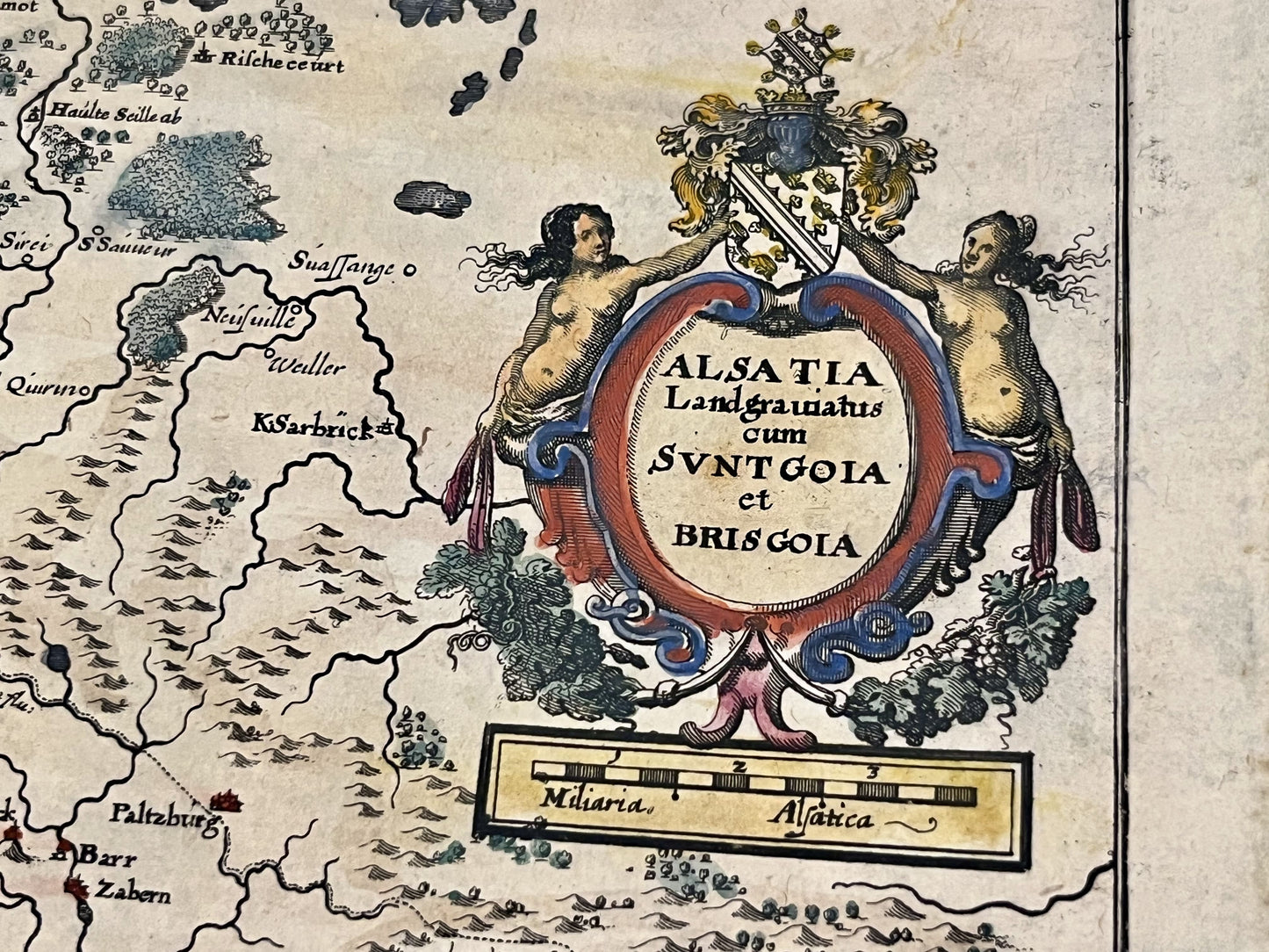 Carte antique Alsace par Blaeu