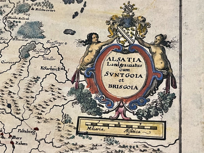 Carte antique Alsace par Blaeu