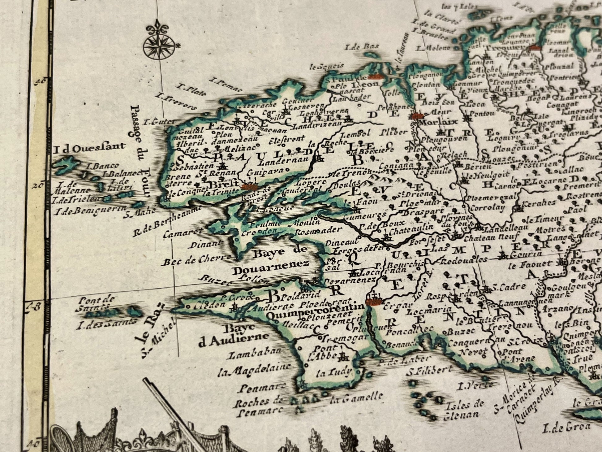 Carte authentique ancienne Bretagne