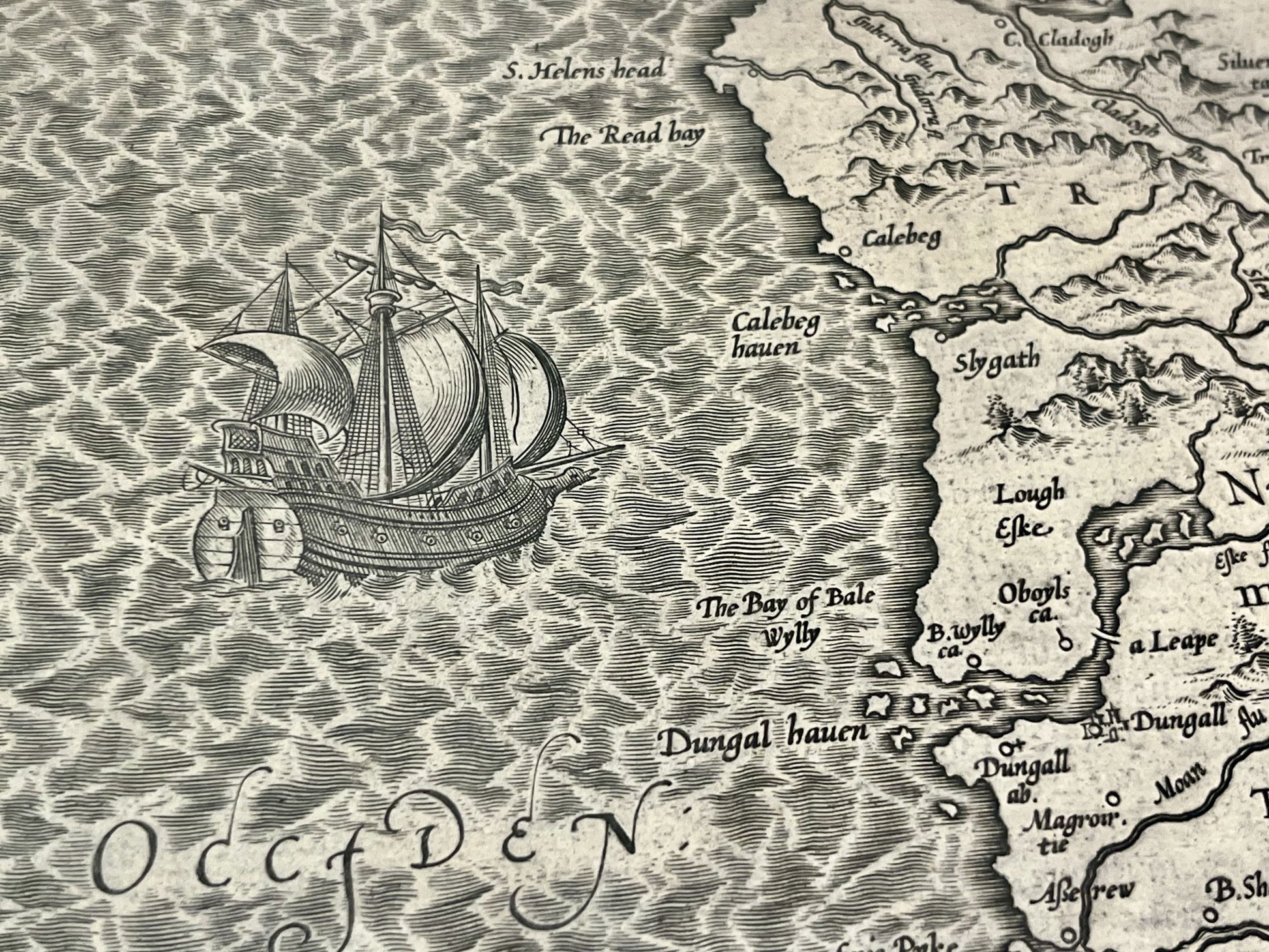 Carte authentique ancienne Irlande