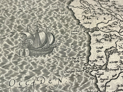 Carte authentique ancienne Irlande