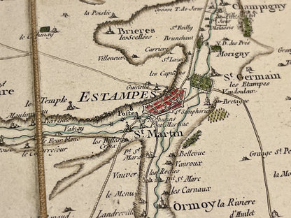 Carte cassini authentique Etampes