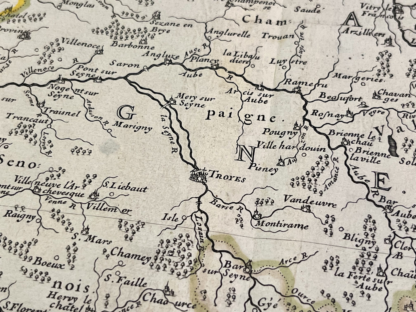 Carte champagne vintage XVIIe siecle