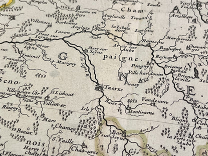 Carte champagne vintage XVIIe siecle