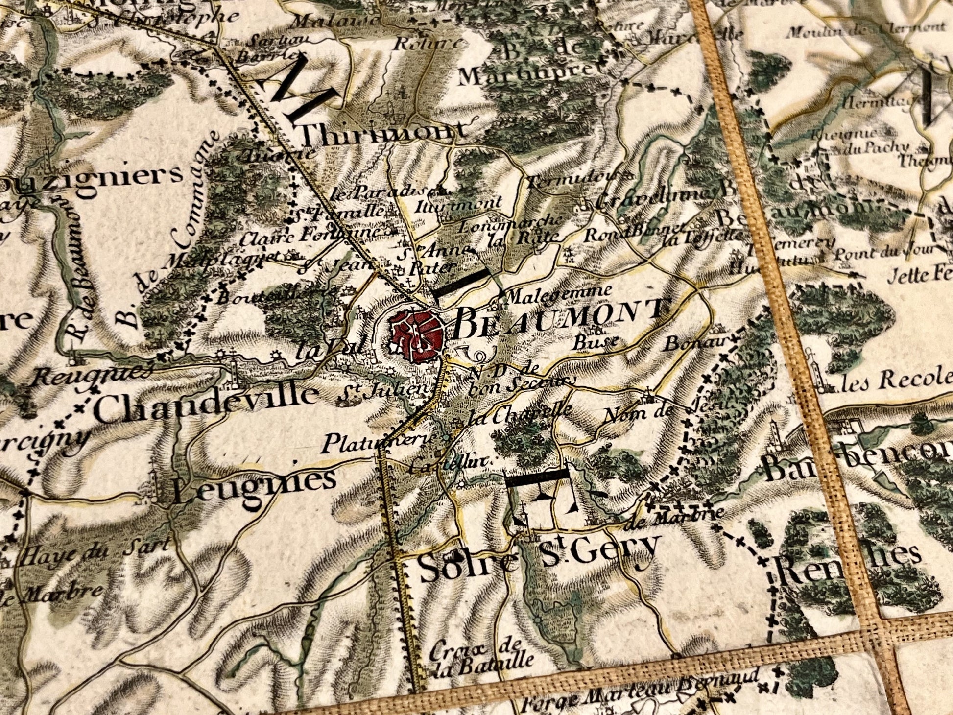 Carte de Ferraris ancienne de Beaumont