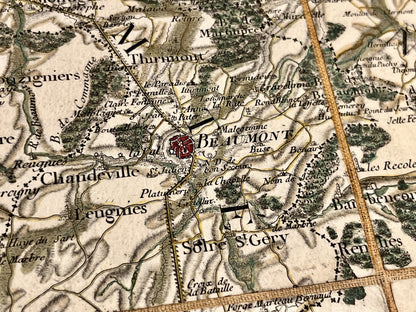 Carte de Ferraris ancienne de Beaumont