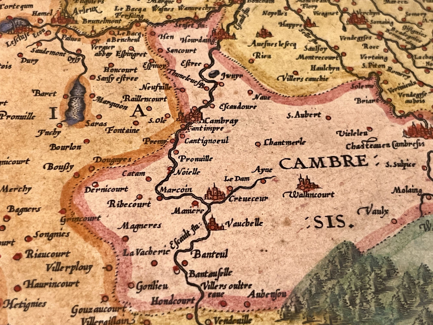 Carte decorative ancienne Nord France