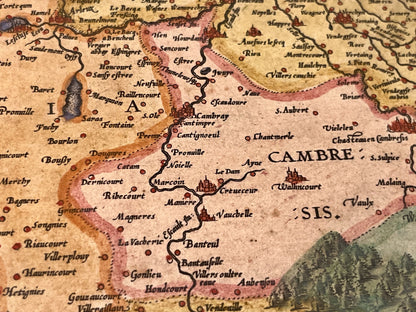 Carte decorative ancienne Nord France