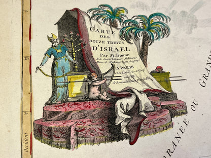 Carte douze tribus Israel par Rigobert Bonne