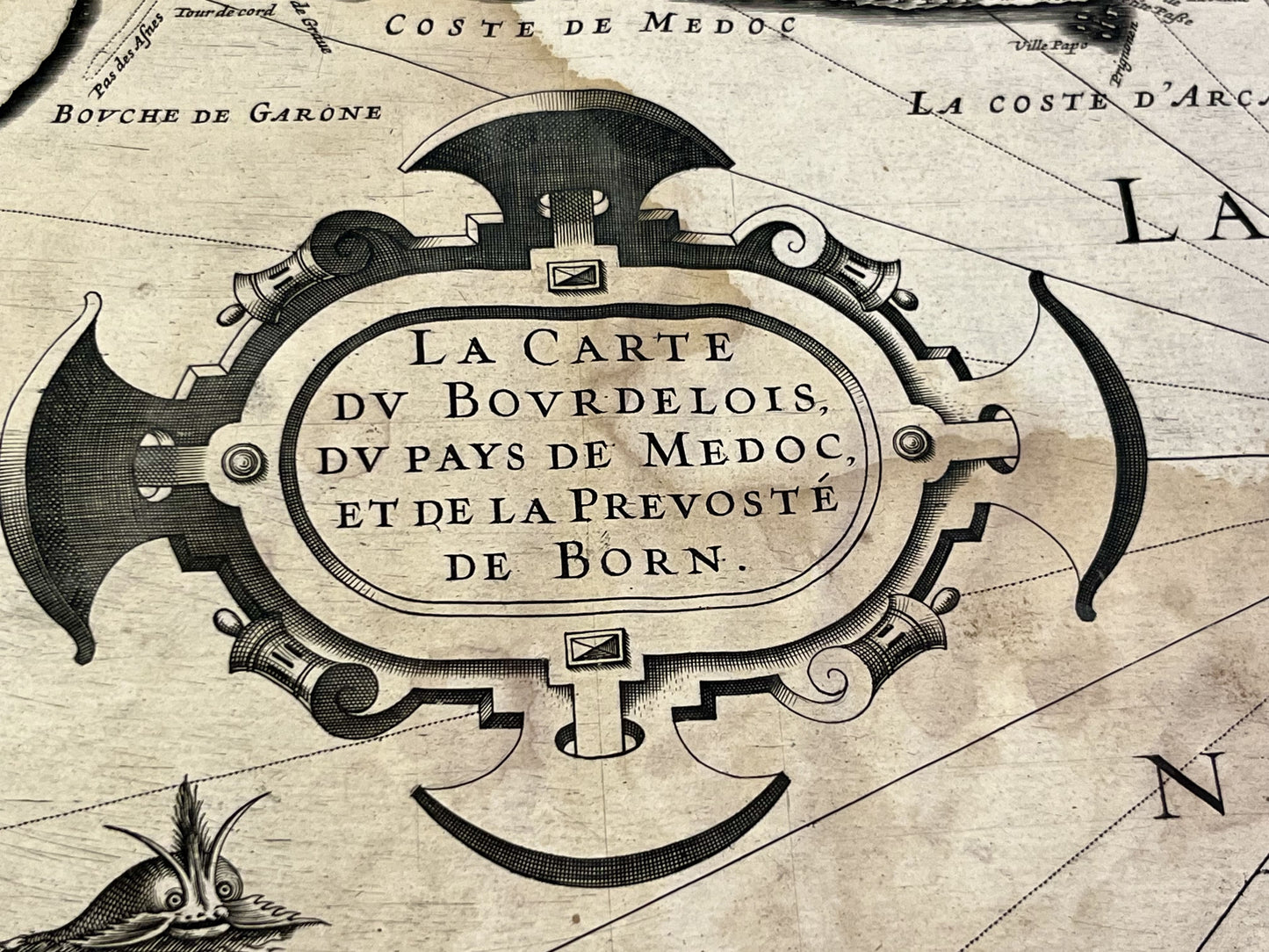 Carte du Bourdelois et du Pays de Medoc