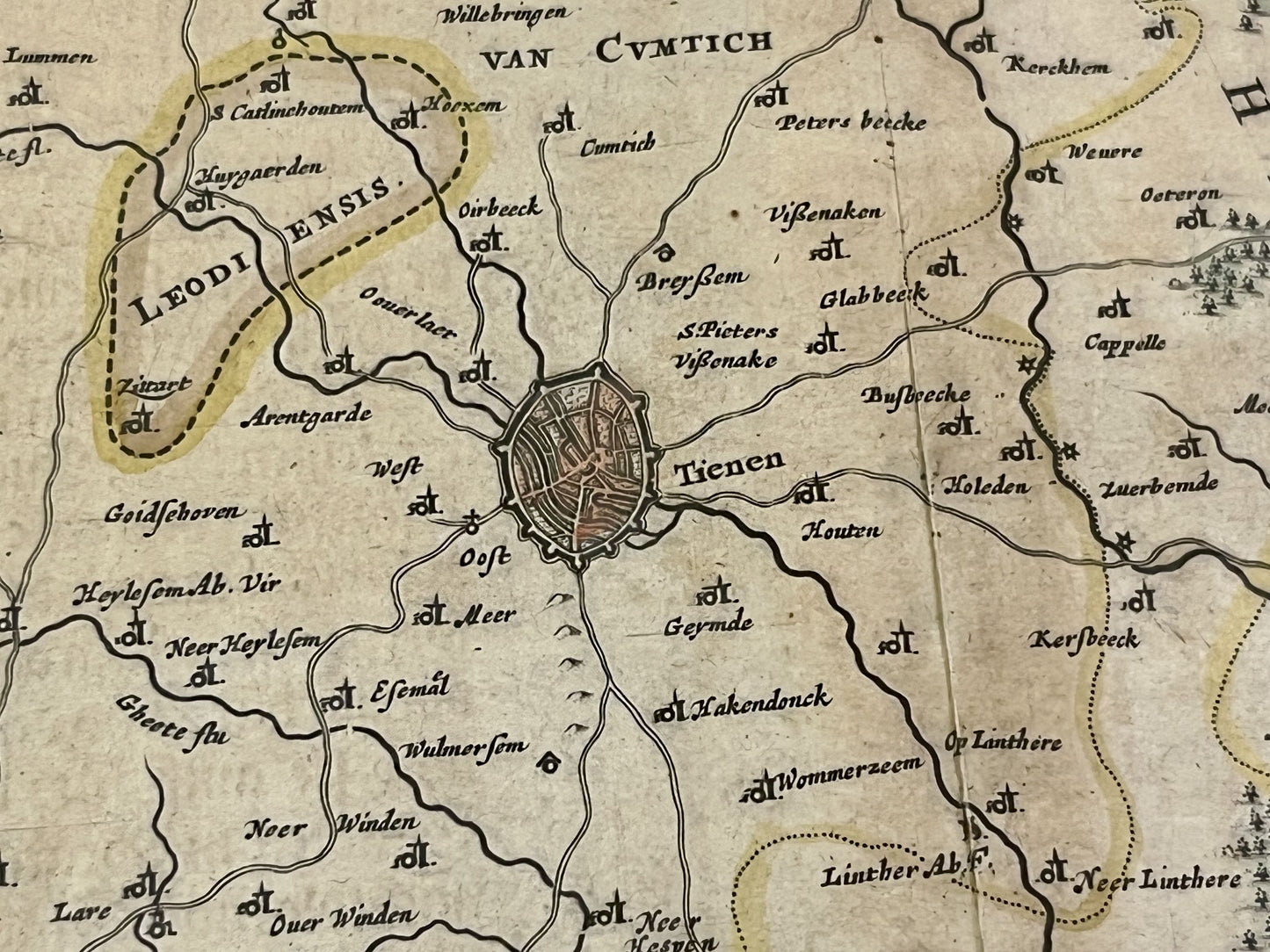 Carte du Brabant Tirlemont