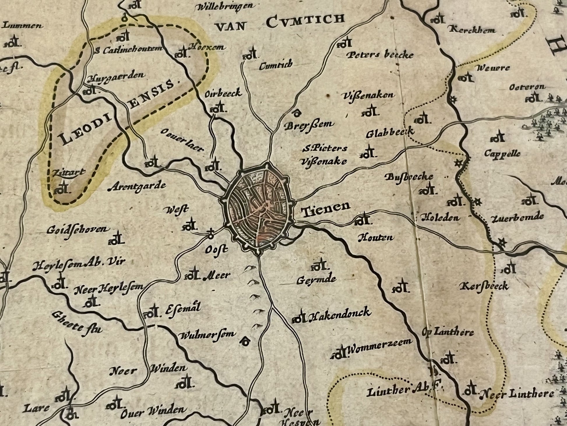 Carte du Brabant Tirlemont