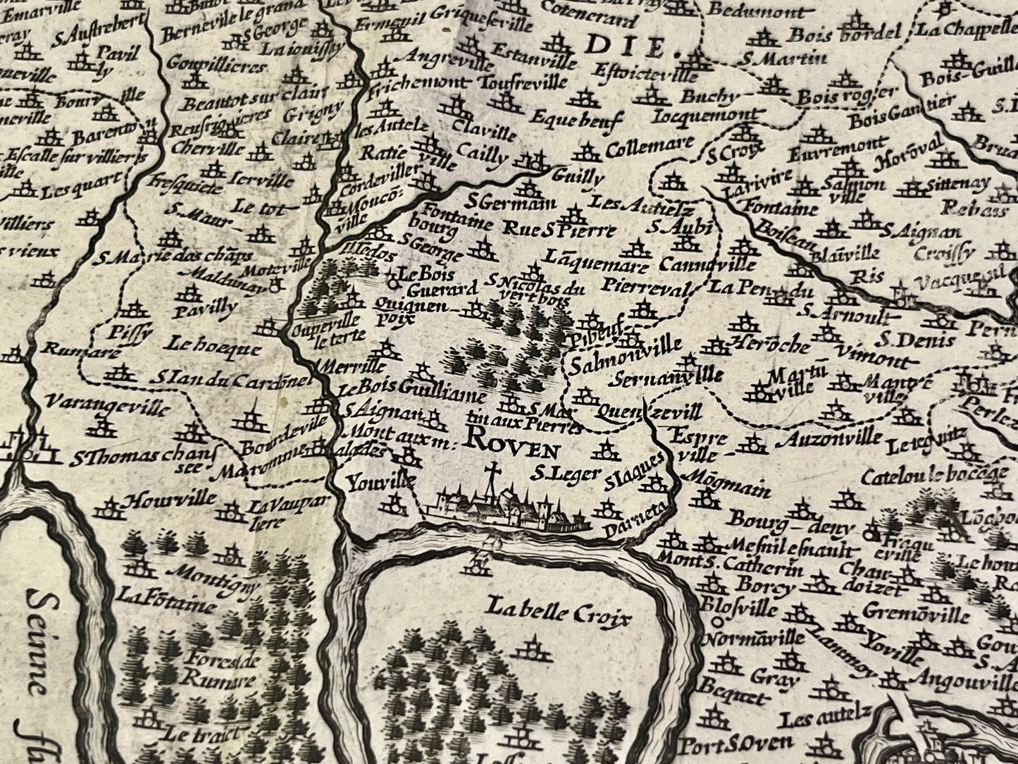 Carte du Pays de Caux d epoque