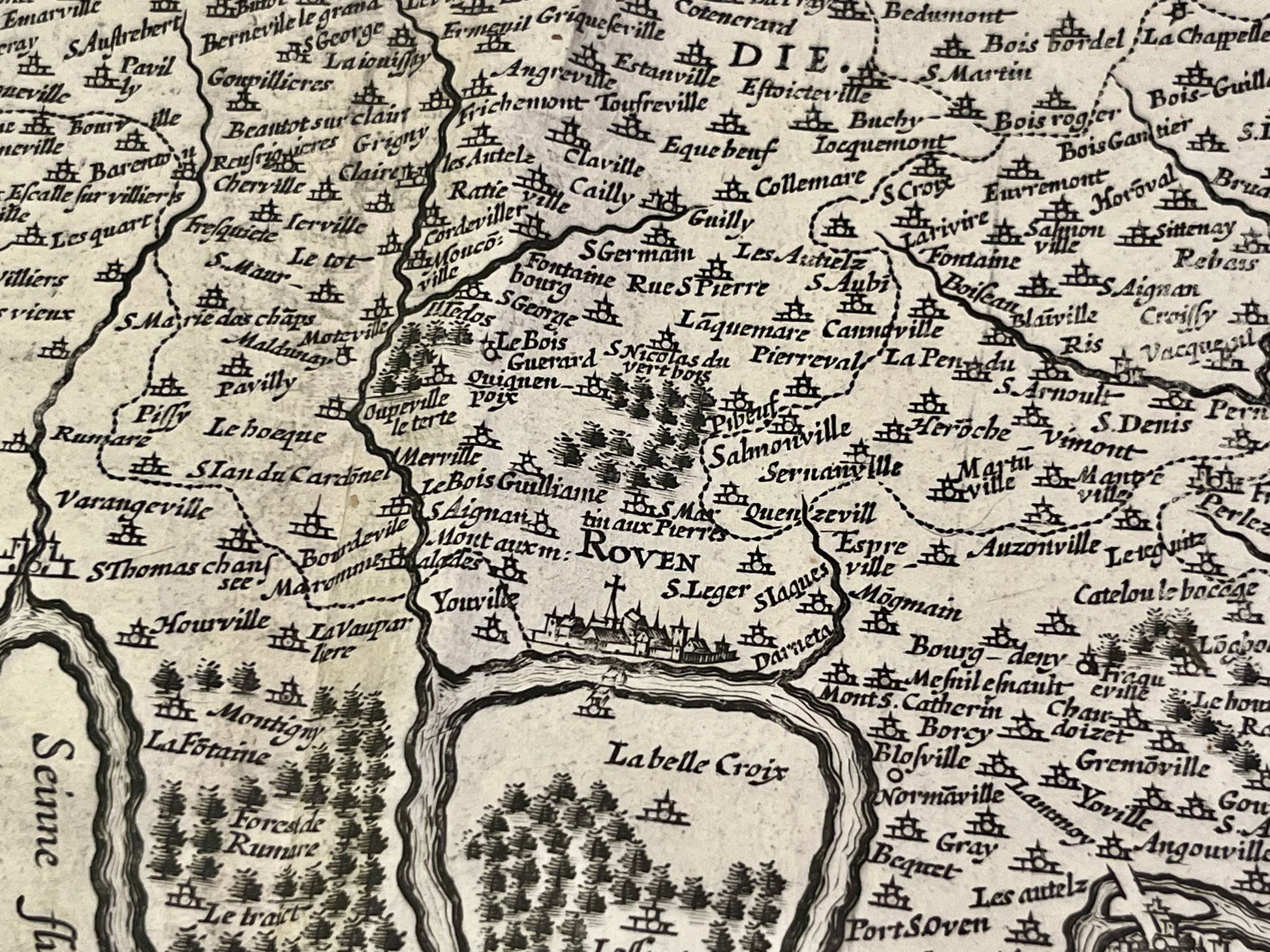 Carte du Pays de Caux d epoque