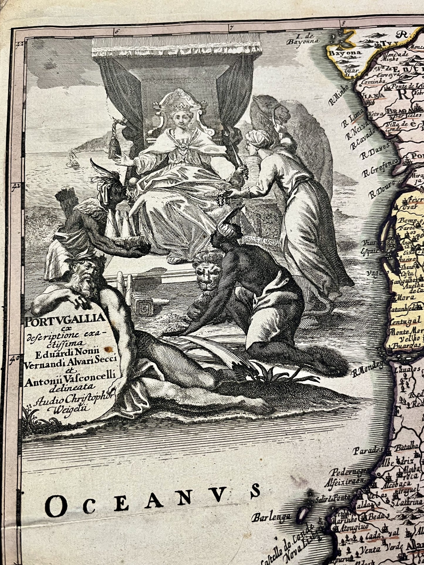 Carte du Portugal par Christoph Weigel