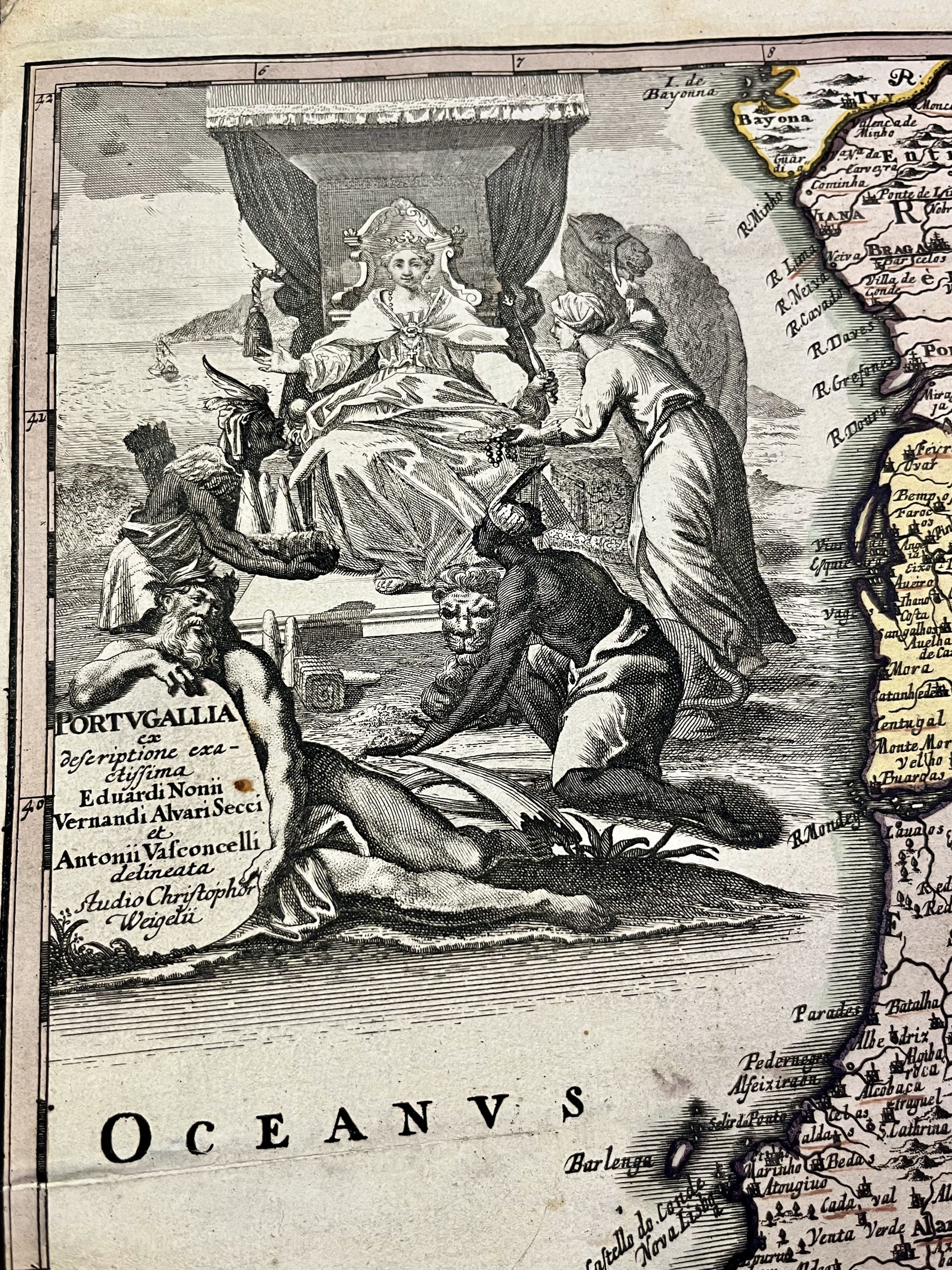 Carte du Portugal par Christoph Weigel