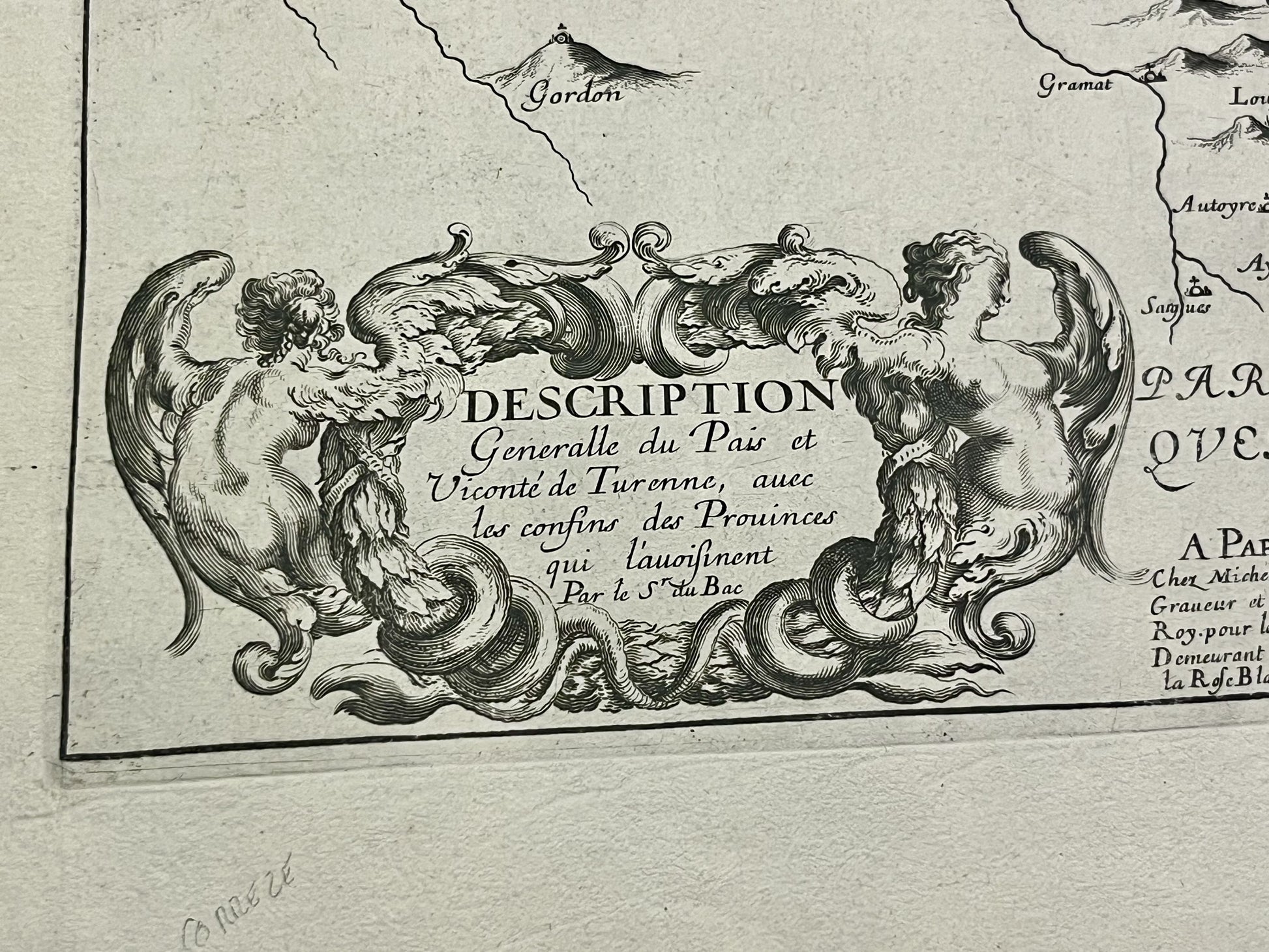 Carte du Vicomte de Turenne par le Sr du Bac