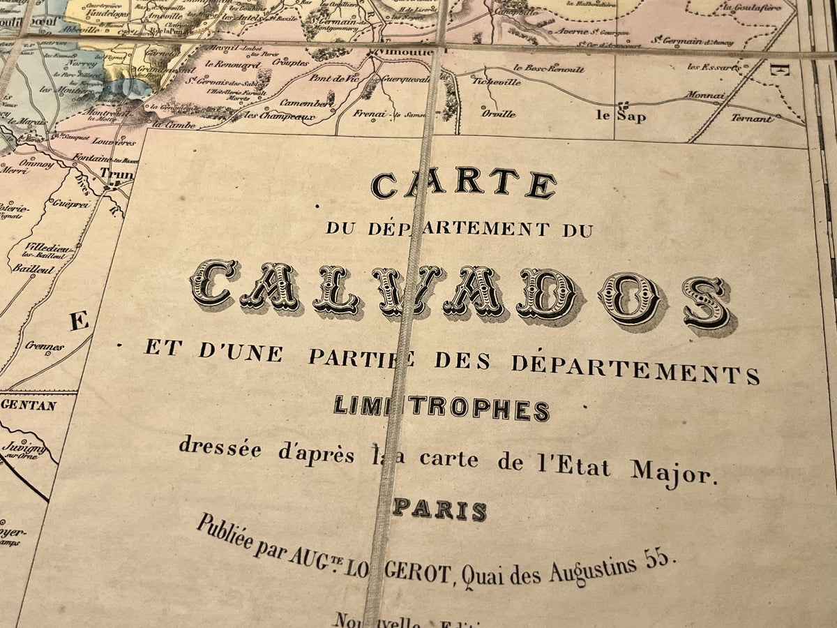 Carte du departement du Calvados par Logerot