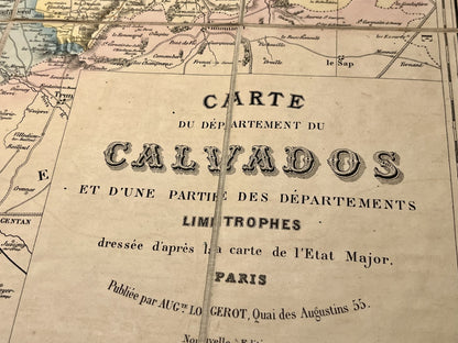 Carte du departement du Calvados par Logerot