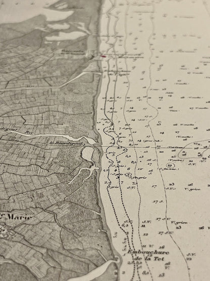 Carte embouchure de la Tet