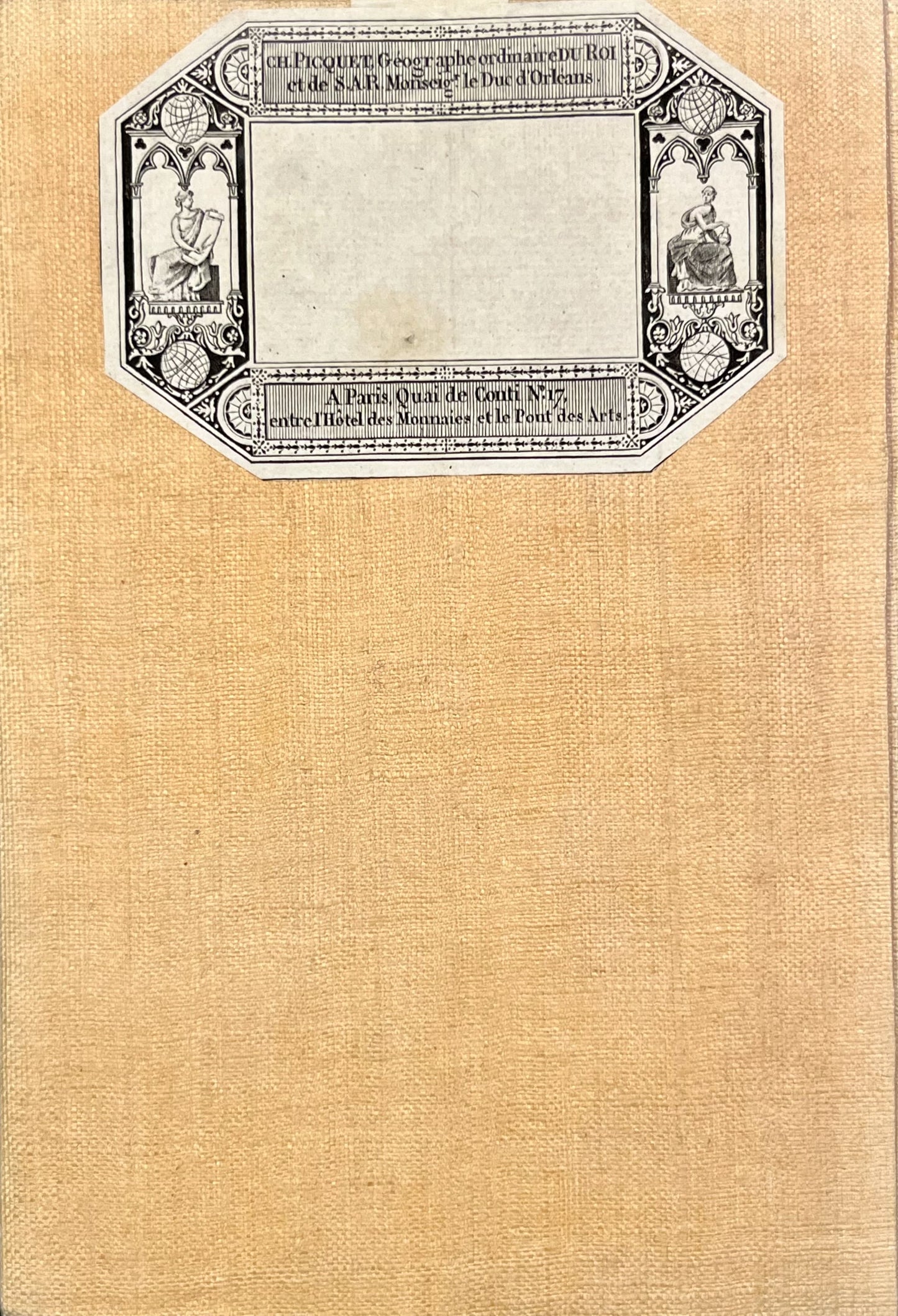 Carte entoilee ancienne Aveyron