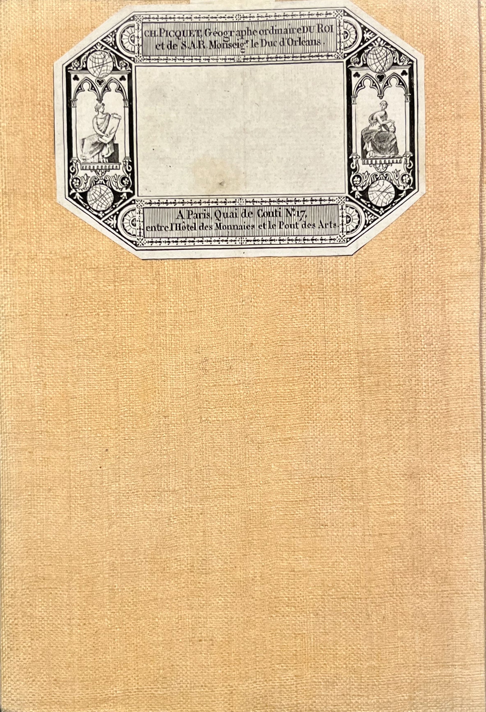 Carte entoilee ancienne Aveyron