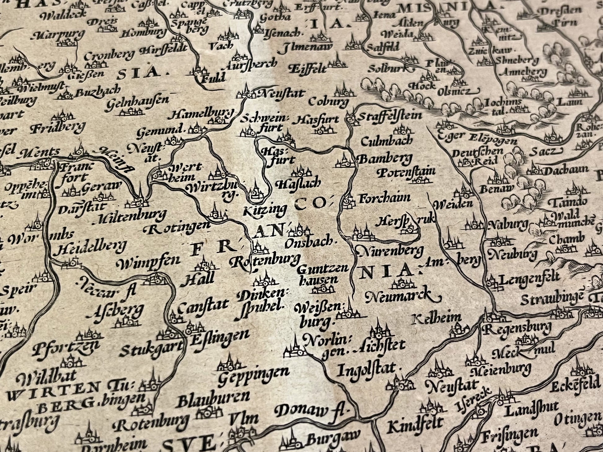 Carte geographique Allemagne par Abraham Ortelius