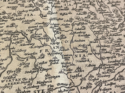 Carte geographique Allemagne par Abraham Ortelius