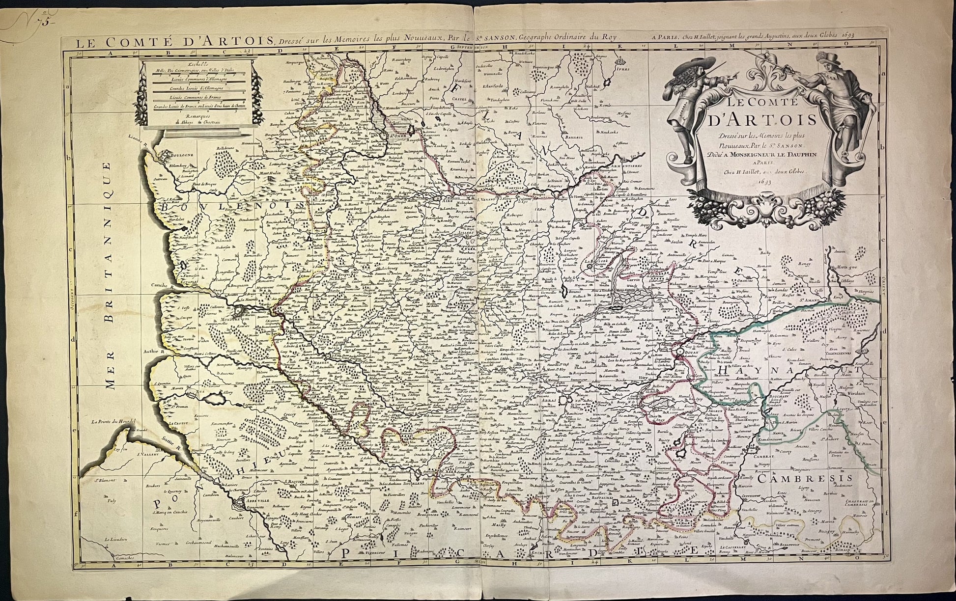 Carte geographique Comte Artois