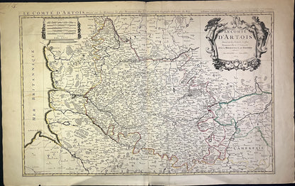Carte geographique Comte Artois