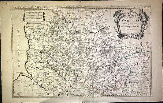 Carte geographique Comte Artois