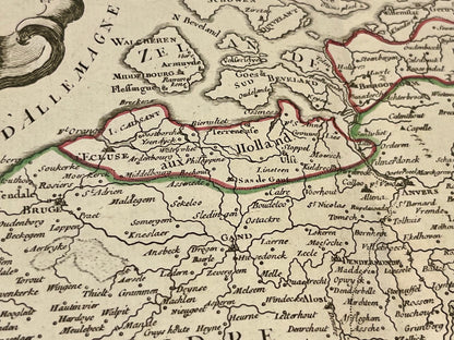 Carte geographique Flandres Belges ancienne