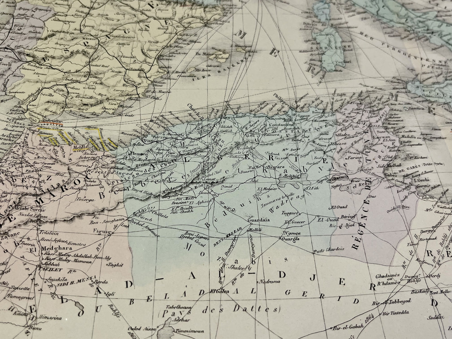 Carte geographique ancienne Afrique du Nord