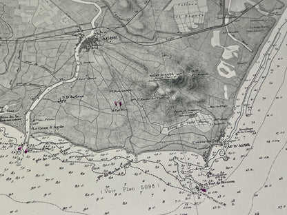 Carte geographique ancienne Agde