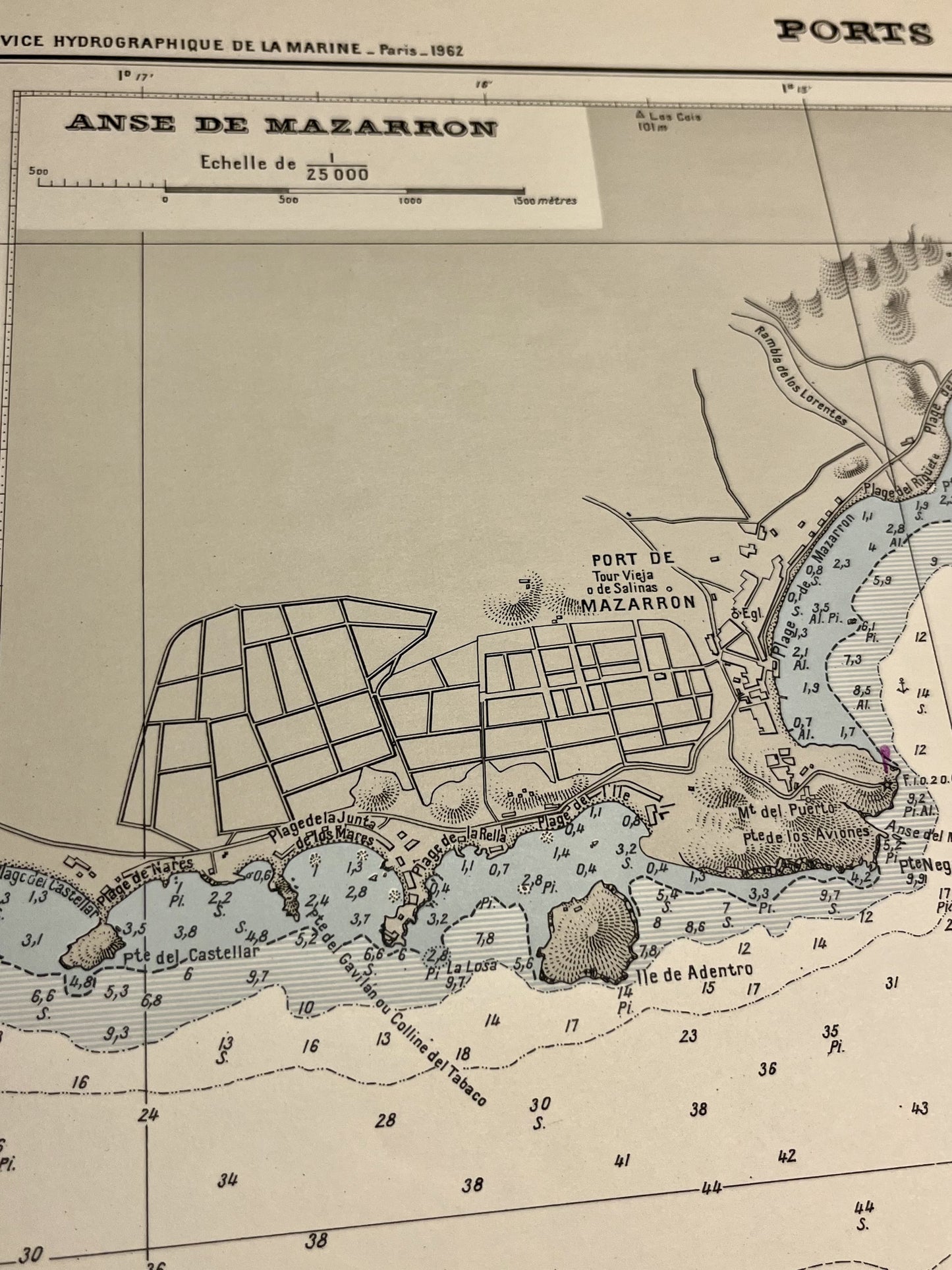 Carte geographique ancienne Anse Mazarron
