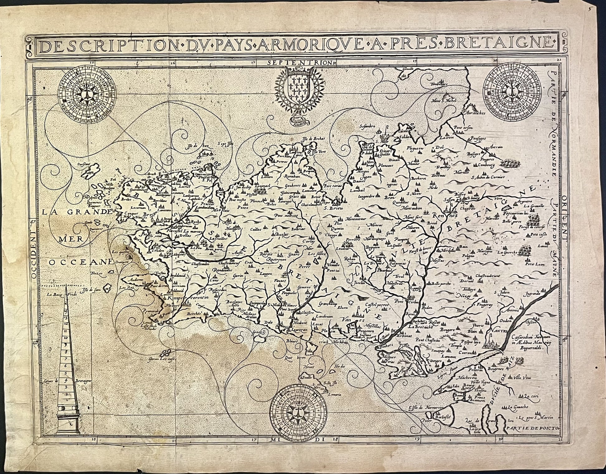Carte geographique ancienne Armorique