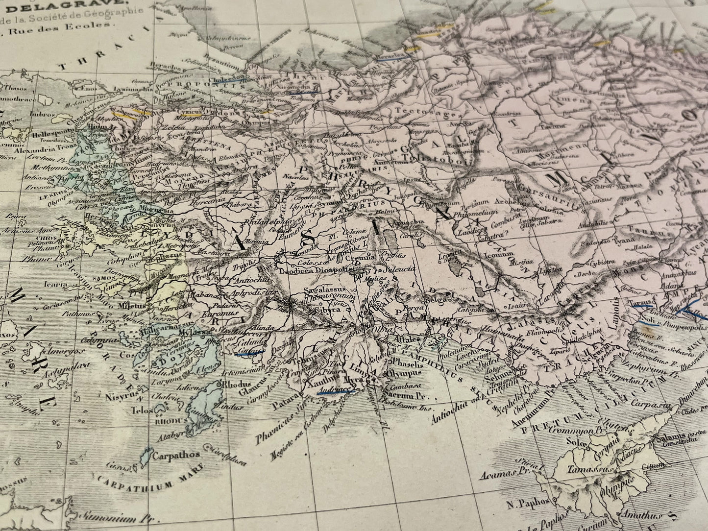 Carte geographique ancienne Asie Mineure