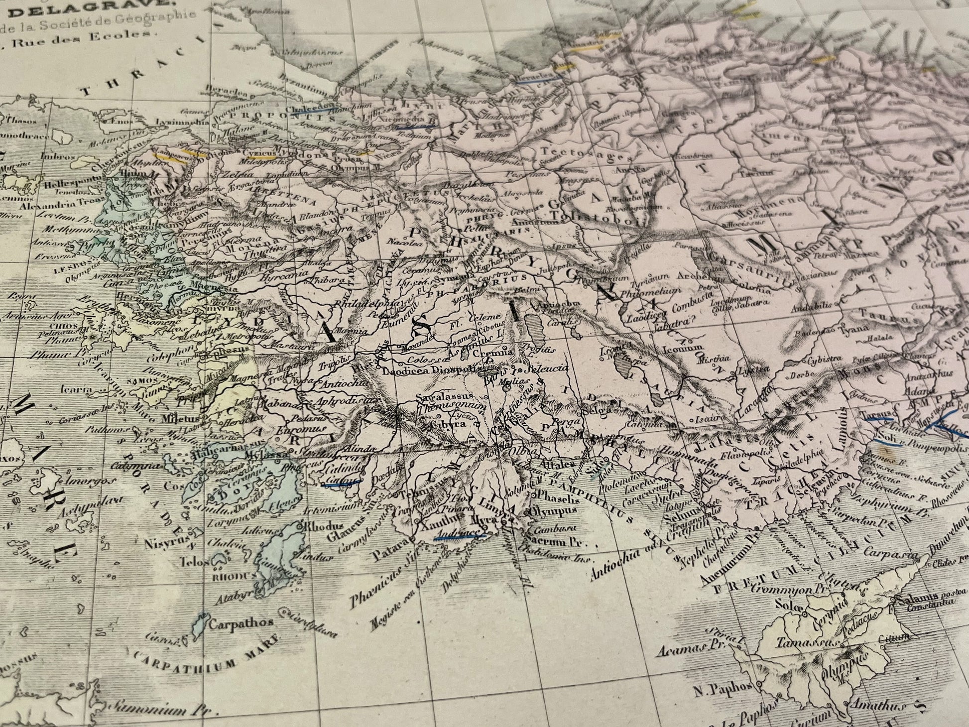 Carte geographique ancienne Asie Mineure