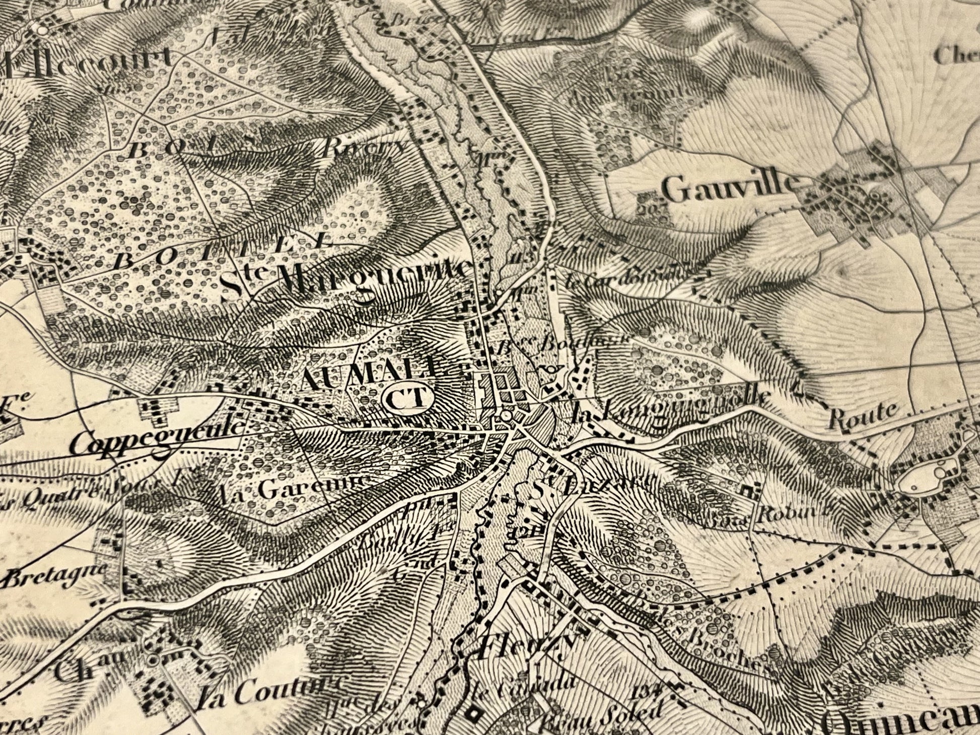 Carte geographique ancienne Aumale
