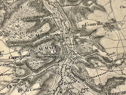 Carte geographique ancienne Aumale