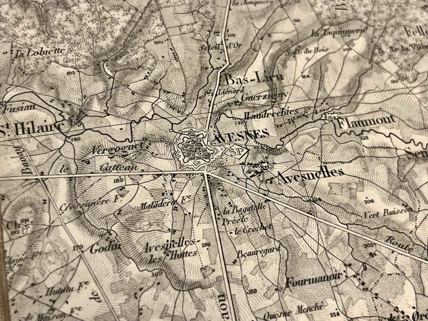 Carte geographique ancienne Avesnes