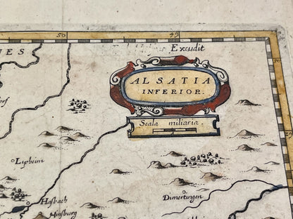 Carte geographique ancienne Basse-Alsace