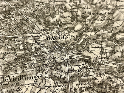 Carte geographique ancienne Bauge