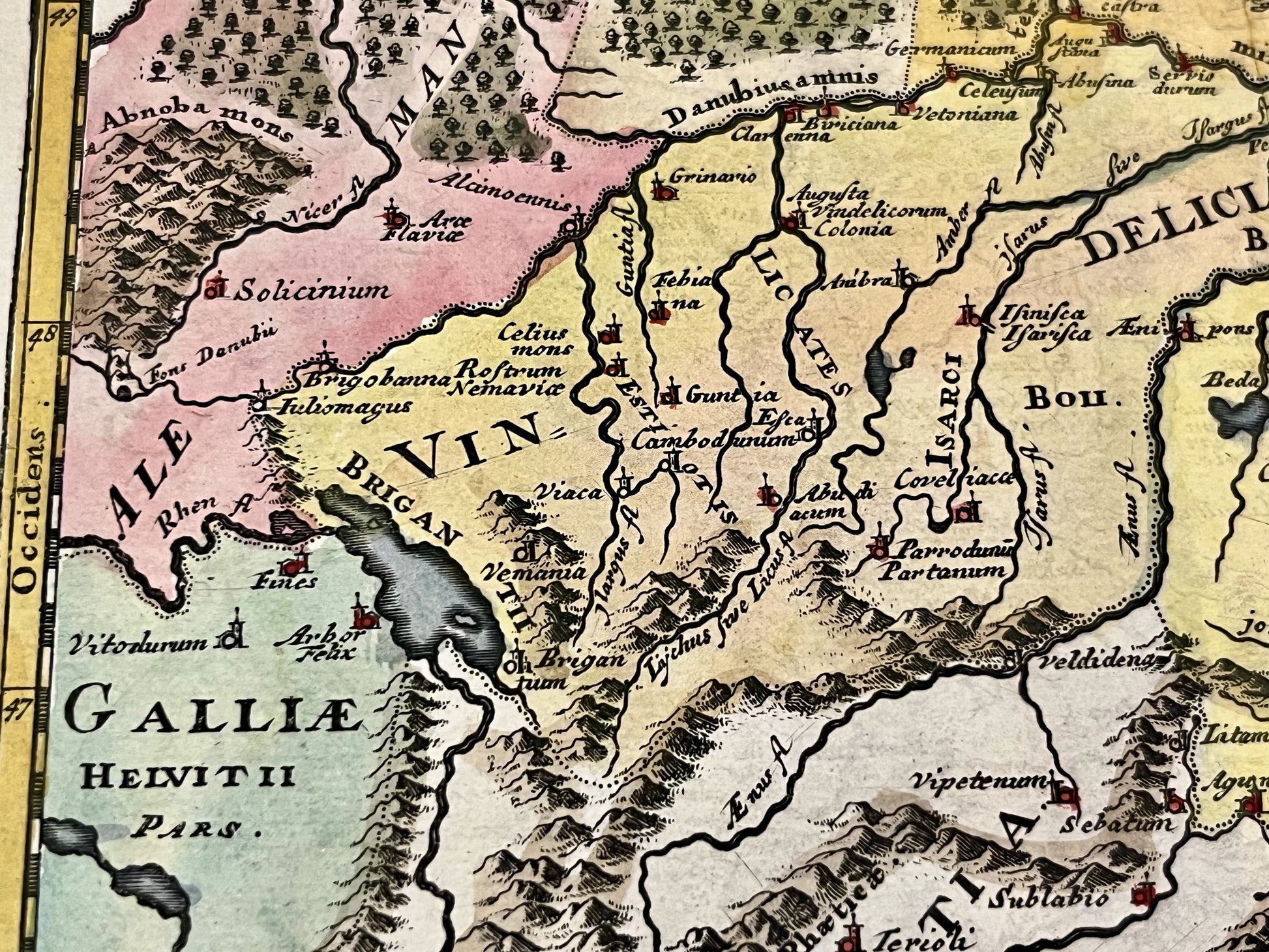 Carte geographique ancienne Baviere par Cluwer