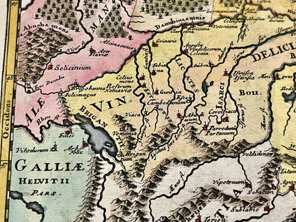 Carte geographique ancienne Baviere par Cluwer