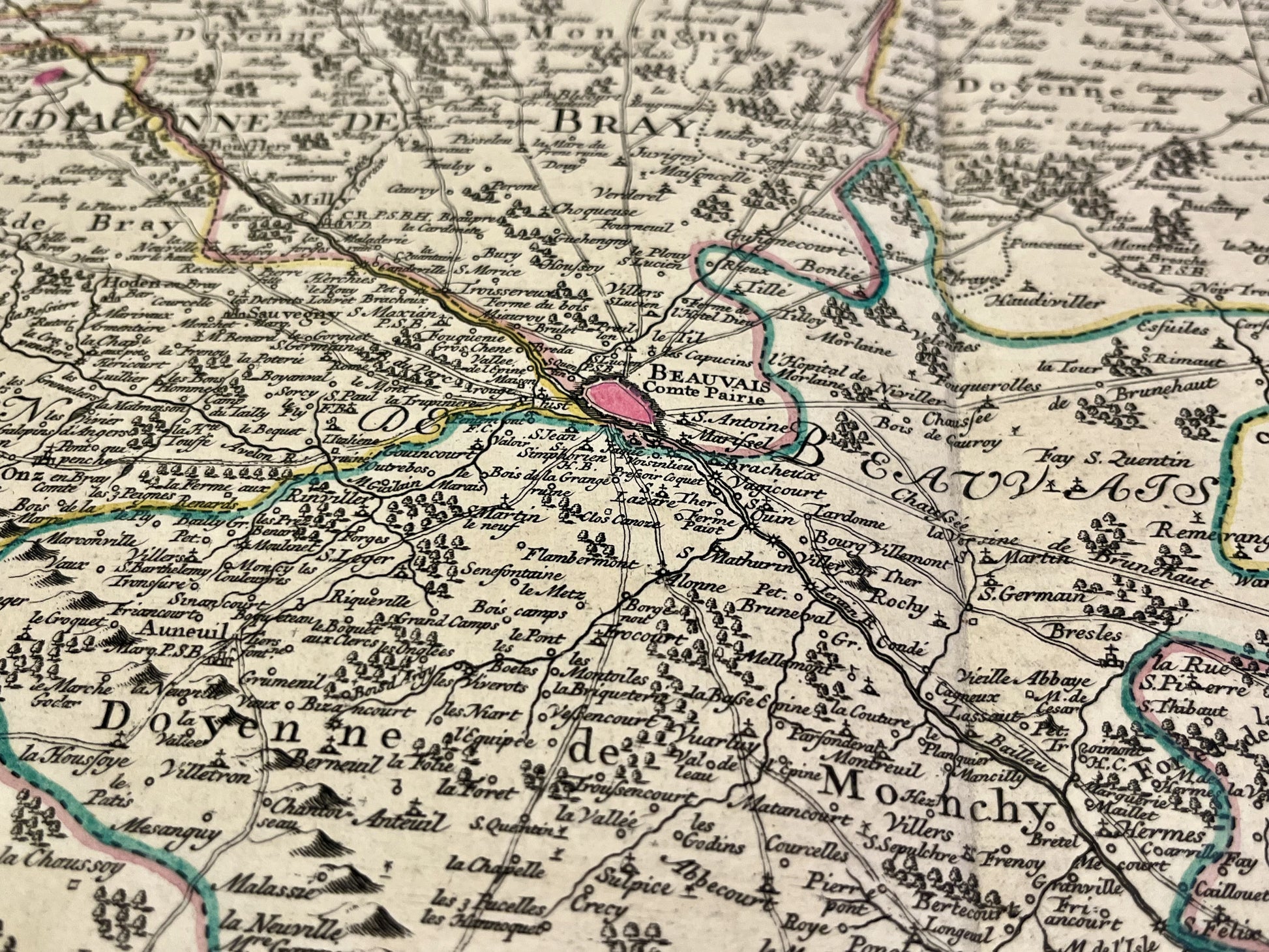 Carte geographique ancienne Beauvais par Delisle