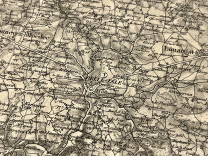 Carte geographique ancienne Belle-Isle-en-Terre
